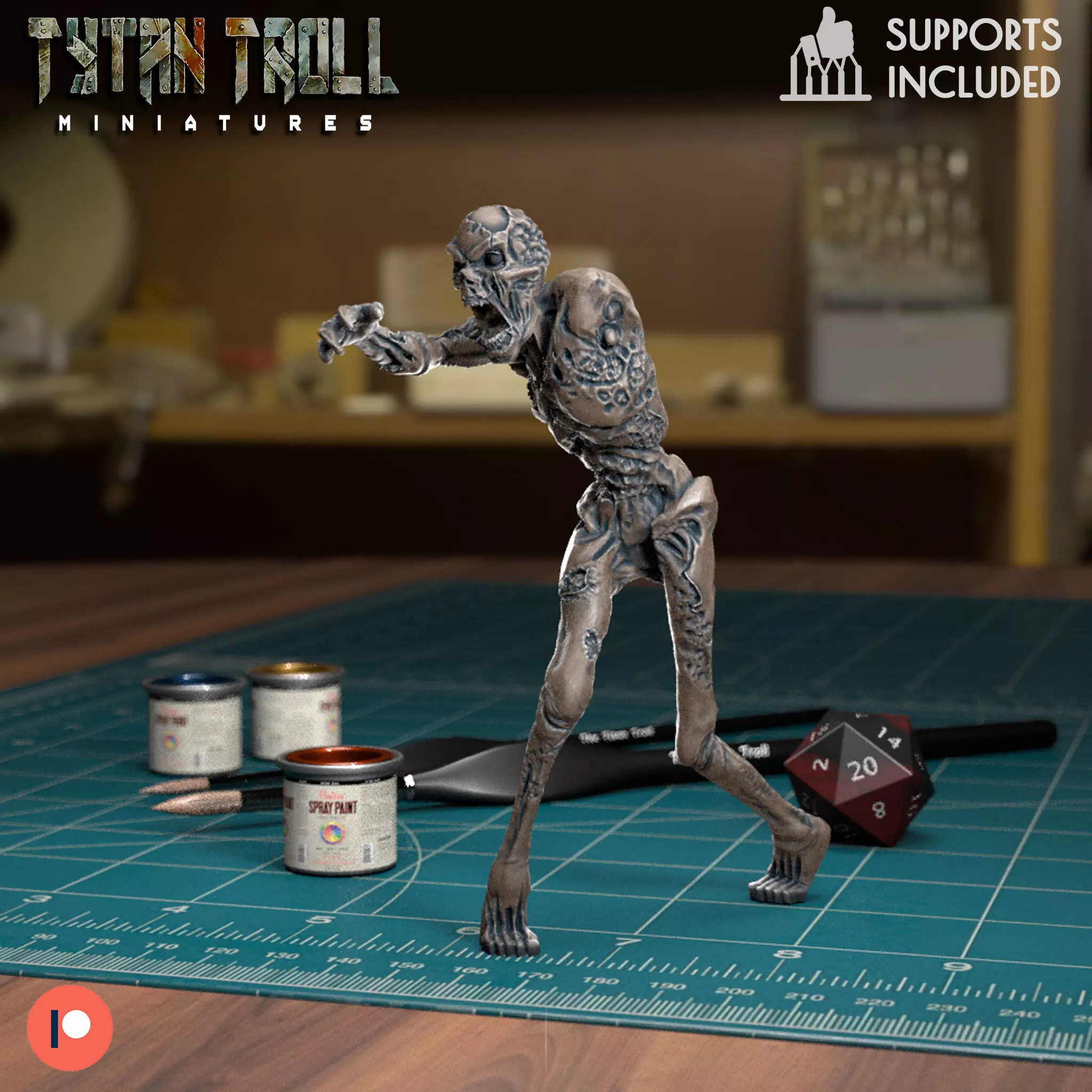 Zombie 002 - Pre-Supported 3D print model_0