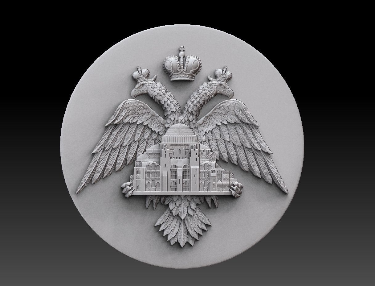 double head eagle Hagia Sophia 3D print model_11