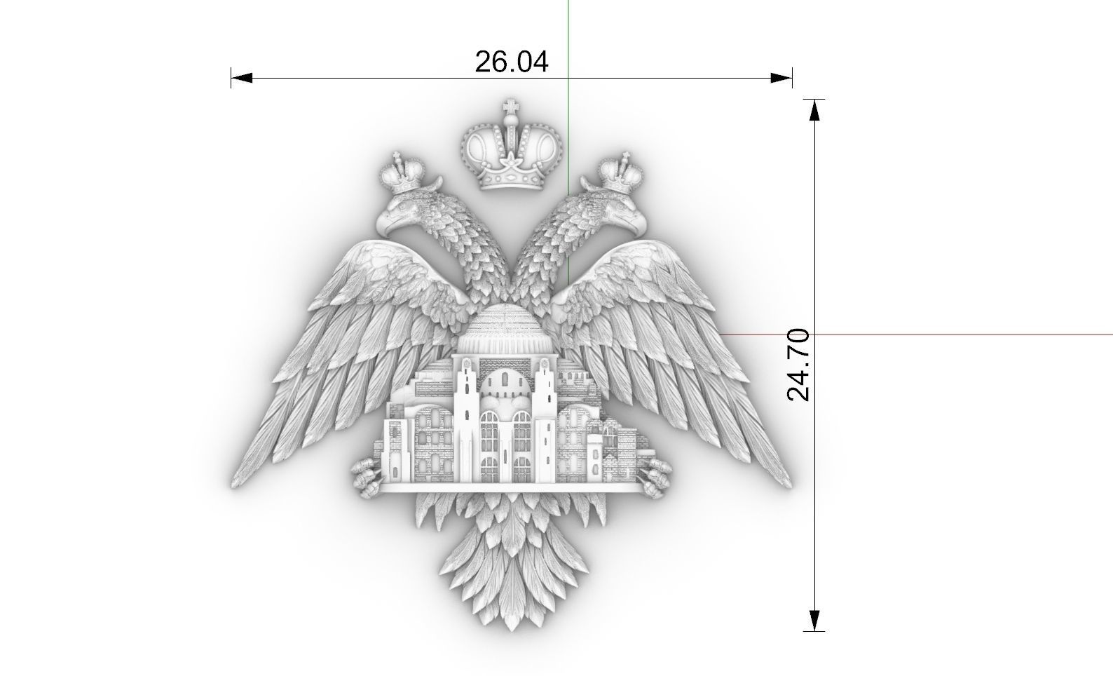 double head eagle Hagia Sophia 3D print model_8
