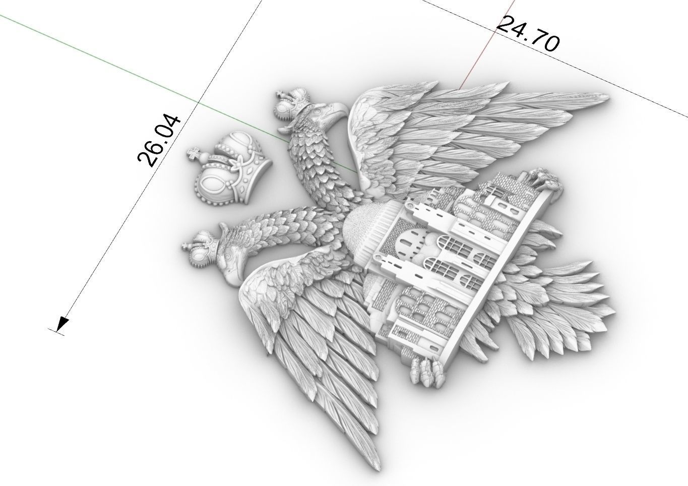 double head eagle Hagia Sophia 3D print model_7