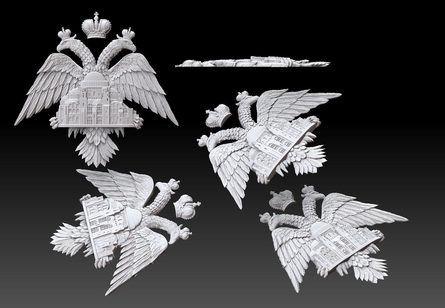 double head eagle Hagia Sophia 3D print model_3