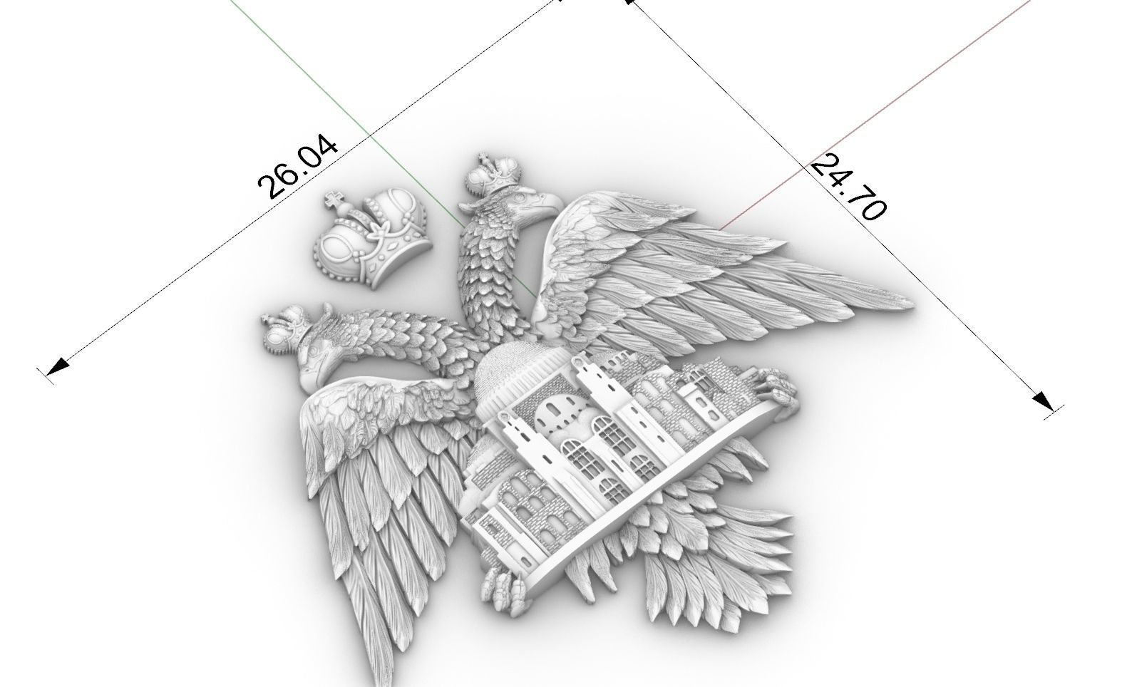 double head eagle Hagia Sophia 3D print model_9