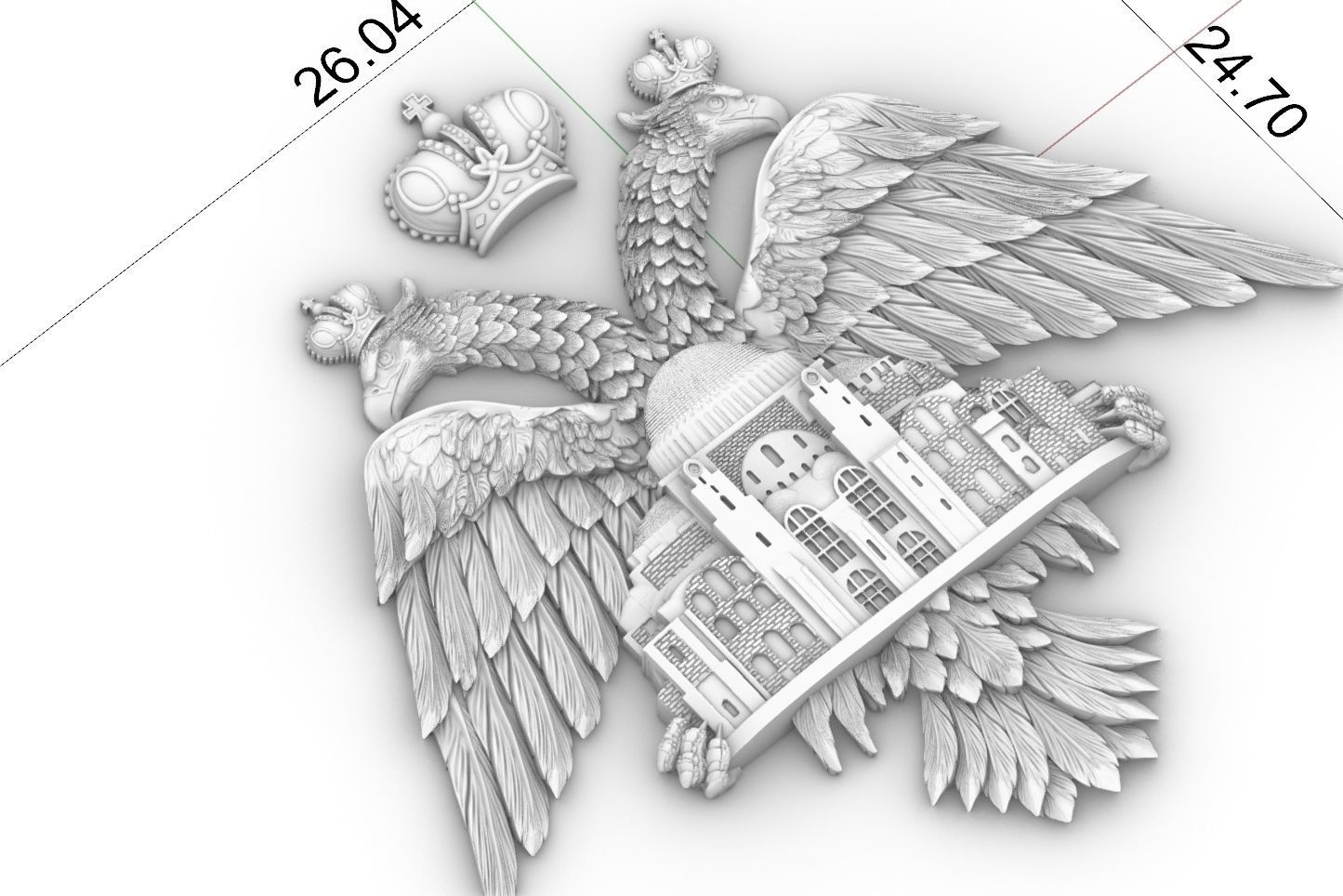 double head eagle Hagia Sophia 3D print model_5