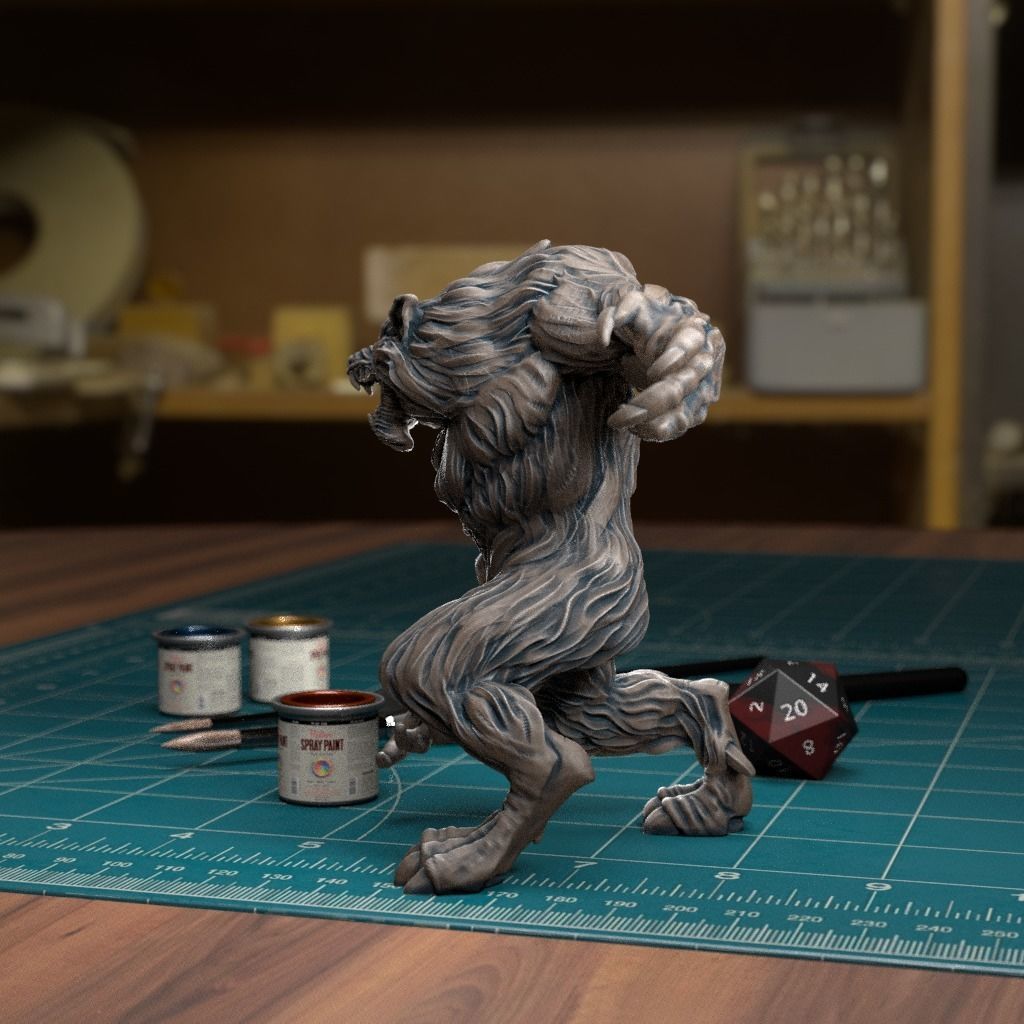 Werewolf 01 - Pre-Supported 3D print model_2