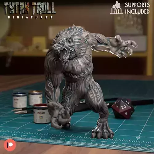 Werewolf 01 - Pre-Supported 3D print model