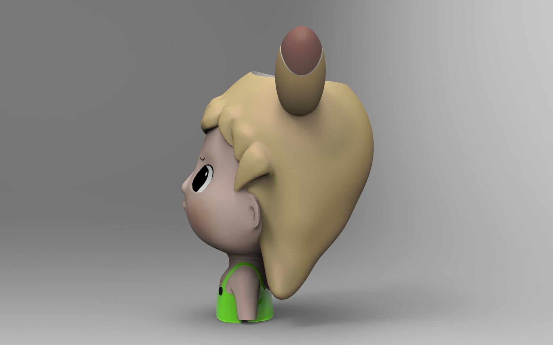 CUTE GIRLS AND BOYS PLANTERS 11 - STL FOR 3D PRINTING 3D print model_2