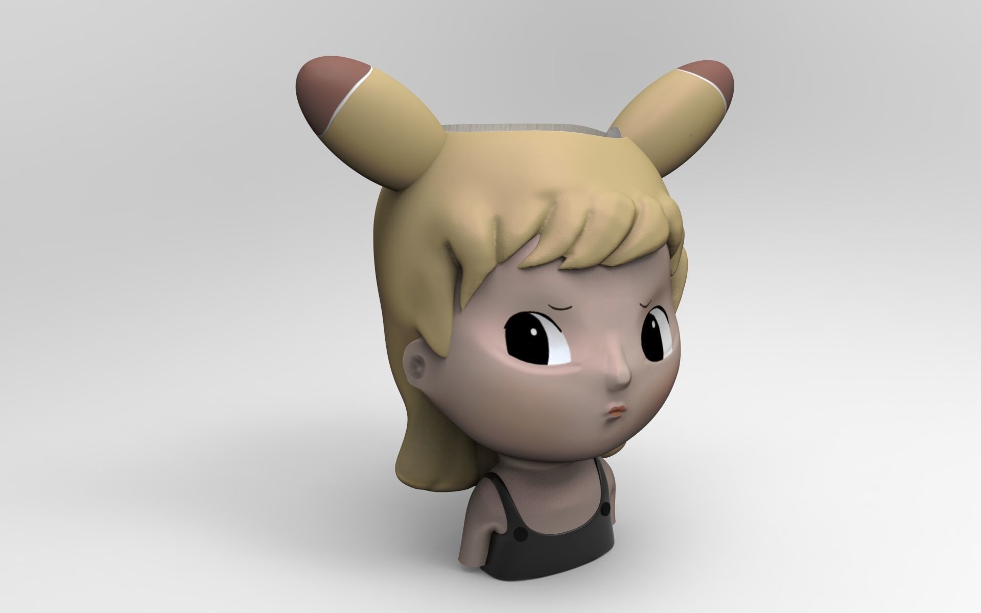 CUTE GIRLS AND BOYS PLANTERS 11 - STL FOR 3D PRINTING 3D print model_7