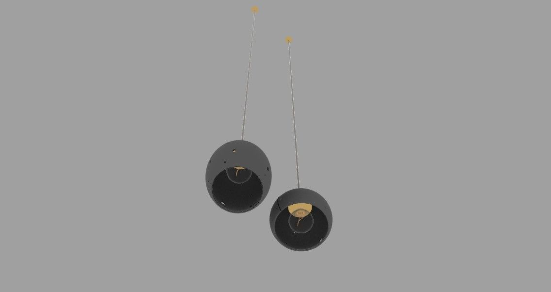 concrete pendant lamps 3D model_2
