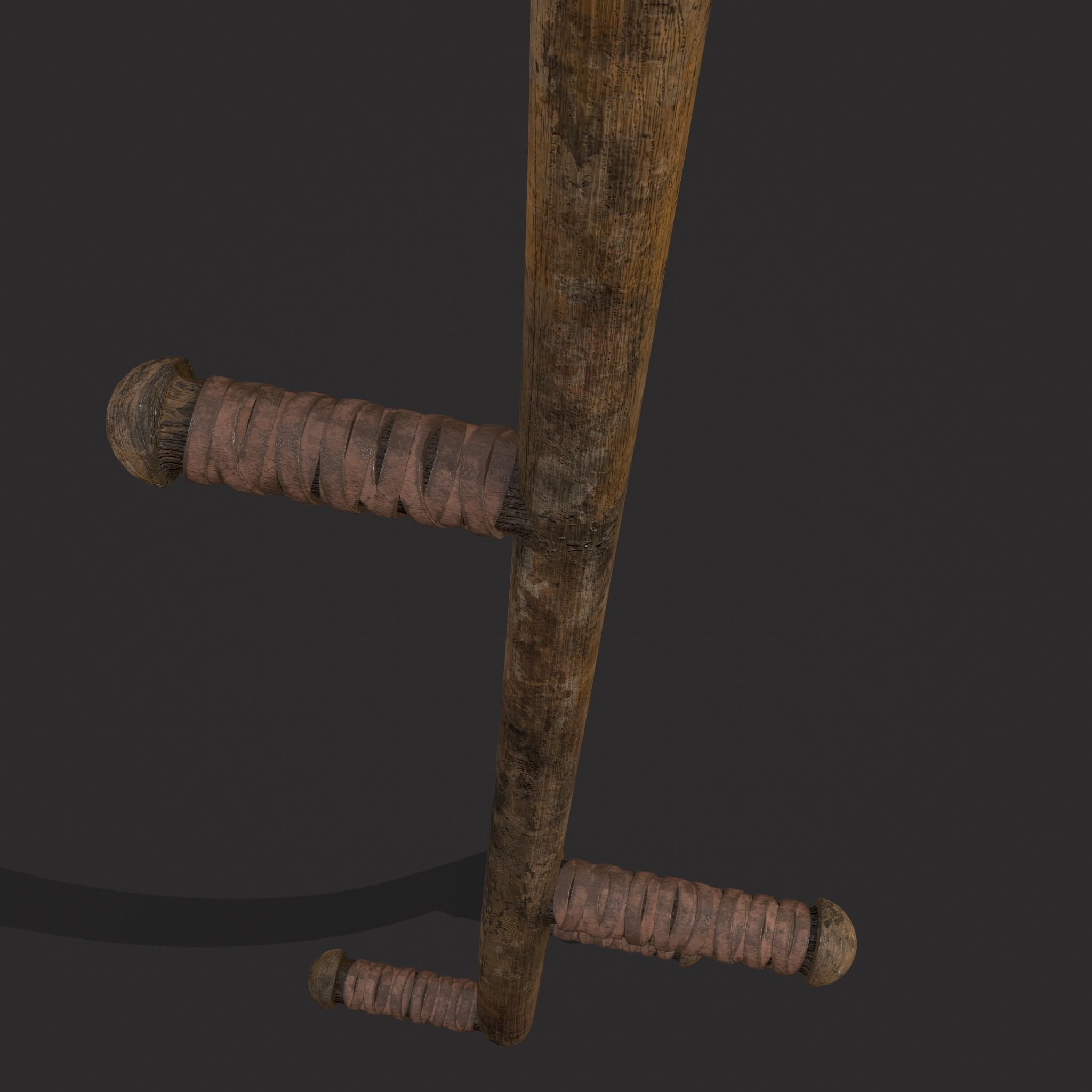 Medieval Scythe Low-poly 3D model_15