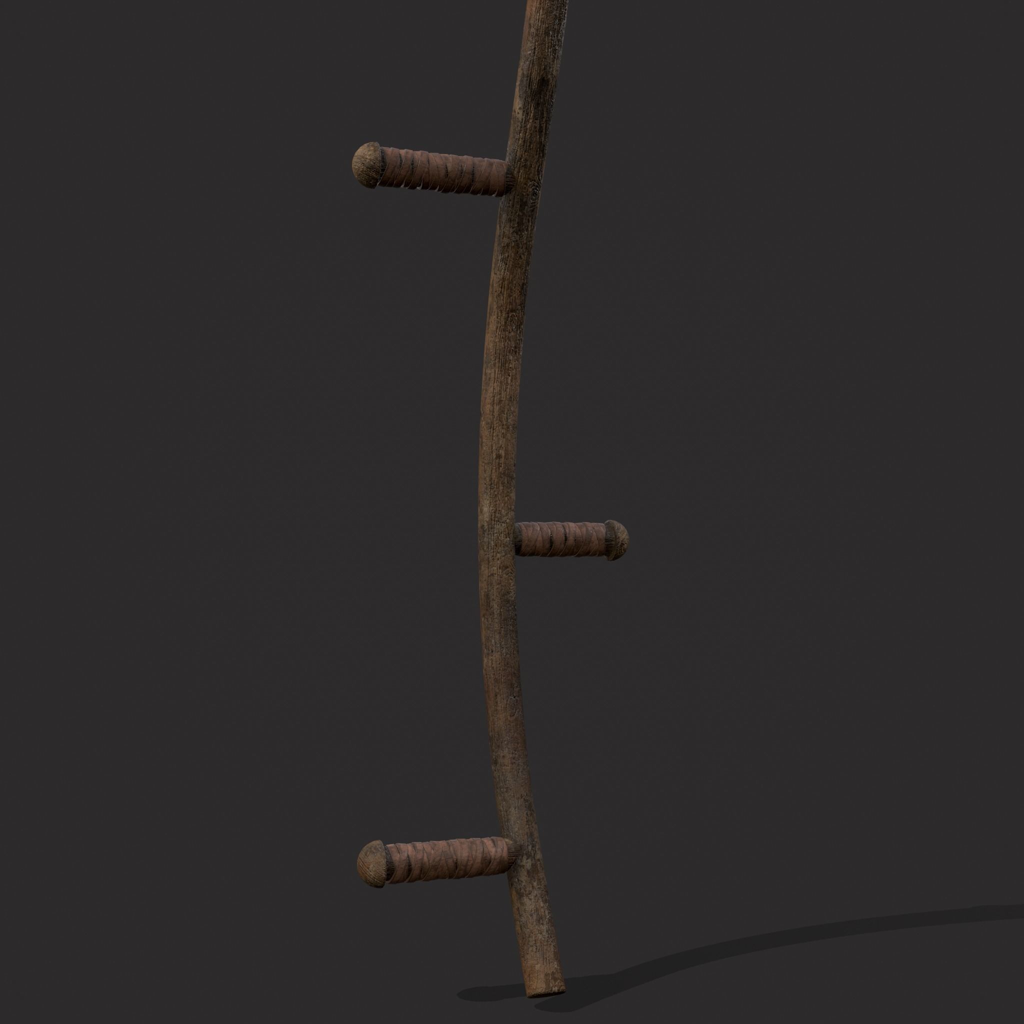 Medieval Scythe Low-poly 3D model_13