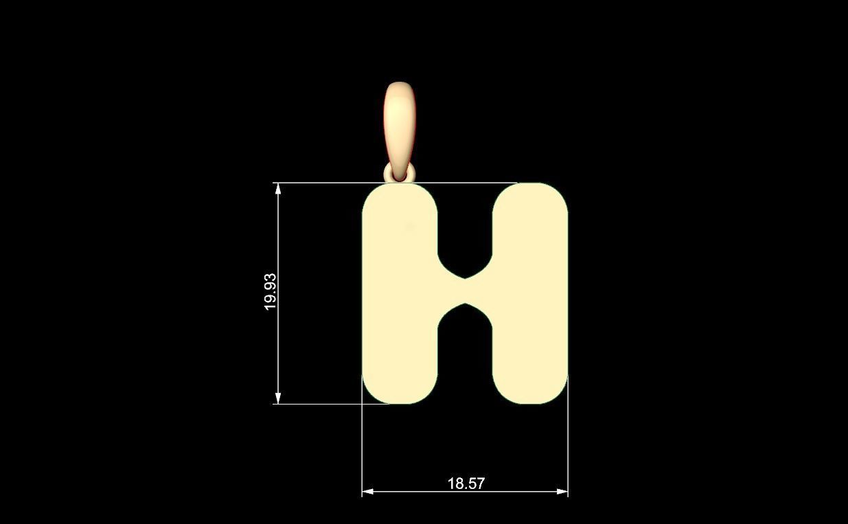 Initial Letters Pendant Sisyphus Light H 3D print model_4
