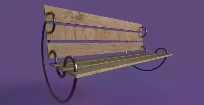 Bench wooden swing chair