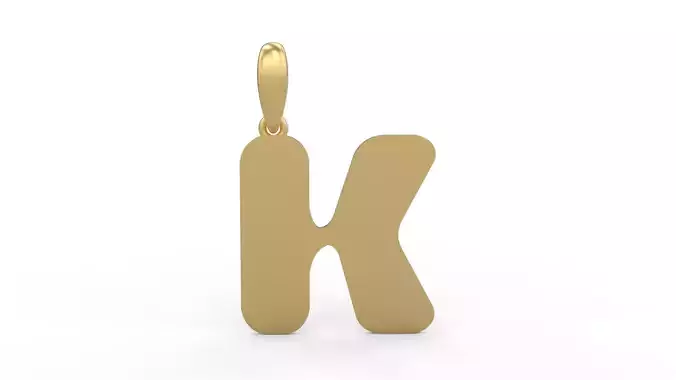 Initial Letters Pendant Sisyphus Light K 3D print model