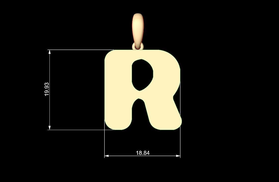 Initial Letters Pendant Sisyphus Light R 3D print model_5