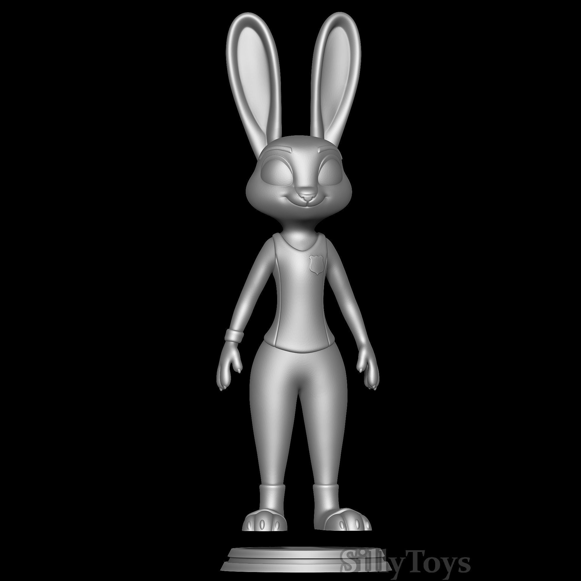 Judy Hopps ZPD Training outfit -  Zootopia 3D print model_5