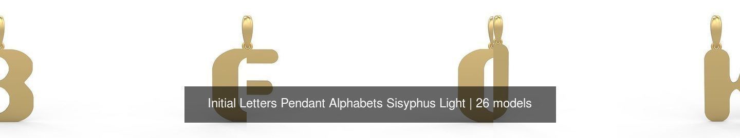 Initial Letters Pendant Alphabets Sisyphus Light 3D Model Collection_3