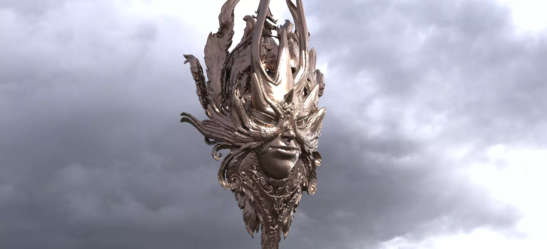 Baroque Elven Shield  3D model_0