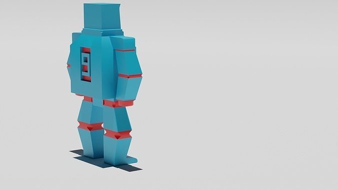 ROBOT-9 robot Low-poly 3D model