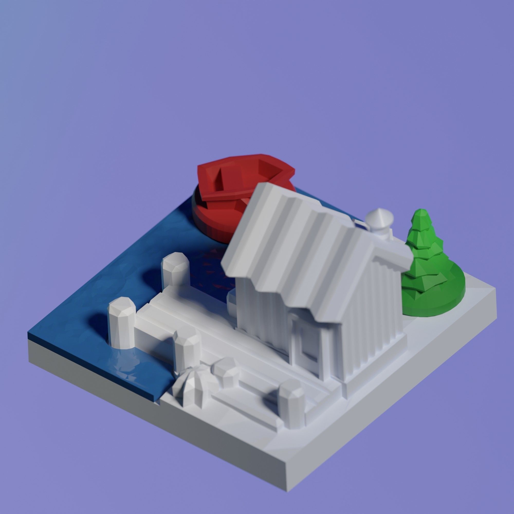 Mini City - The Ol Fishing Hole 3D print model_4