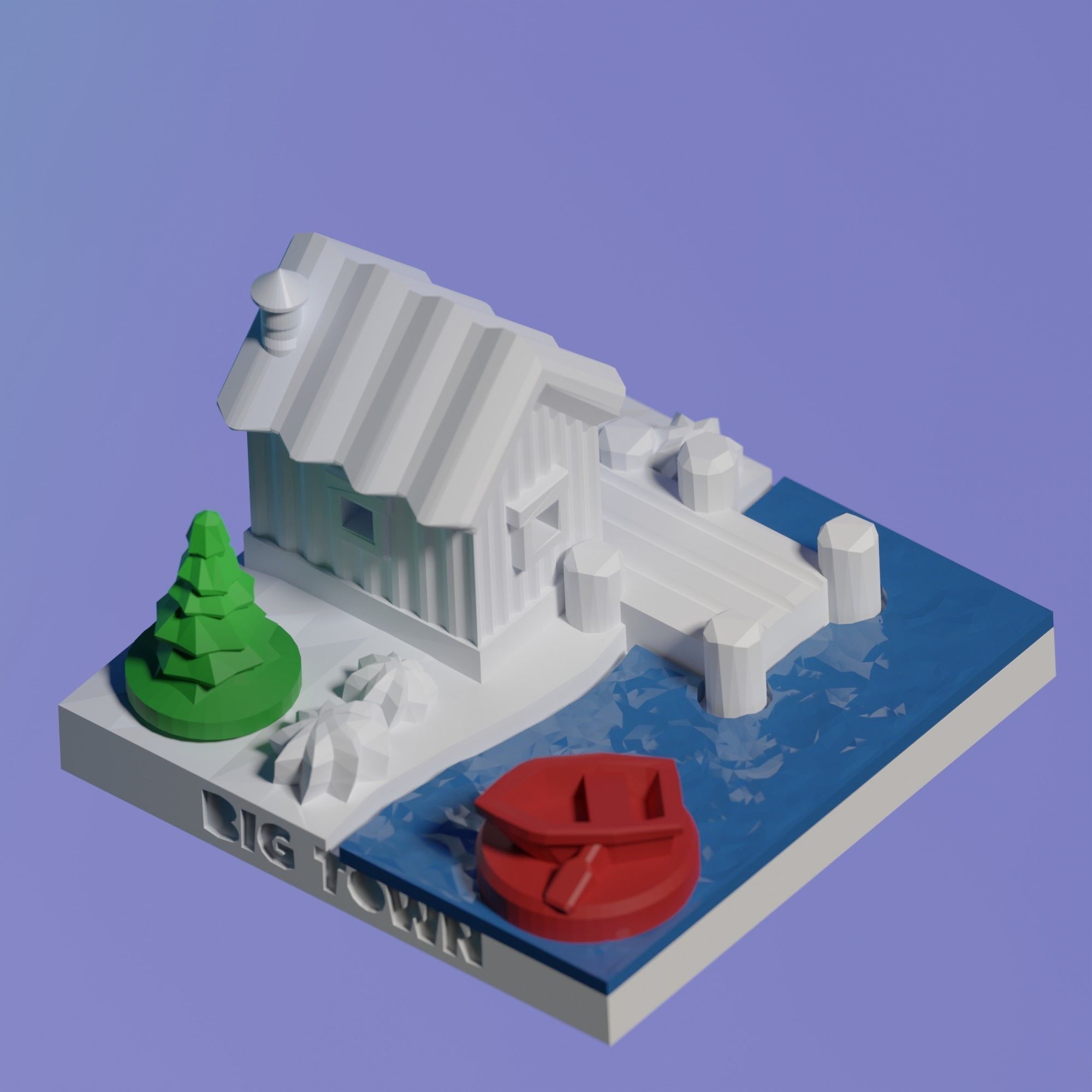 Mini City - The Ol Fishing Hole 3D print model_5