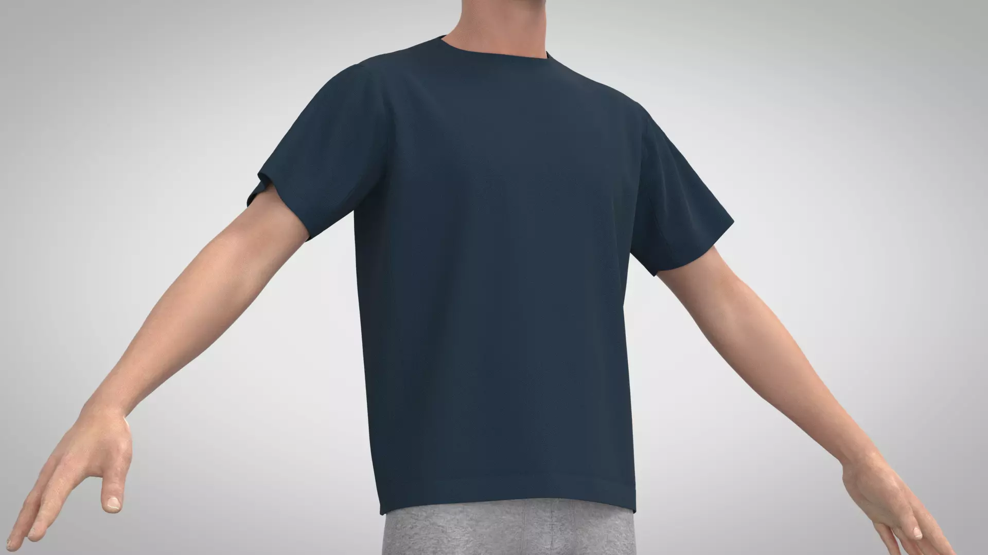 Sports Tee Shirt - Loose 3D model_0