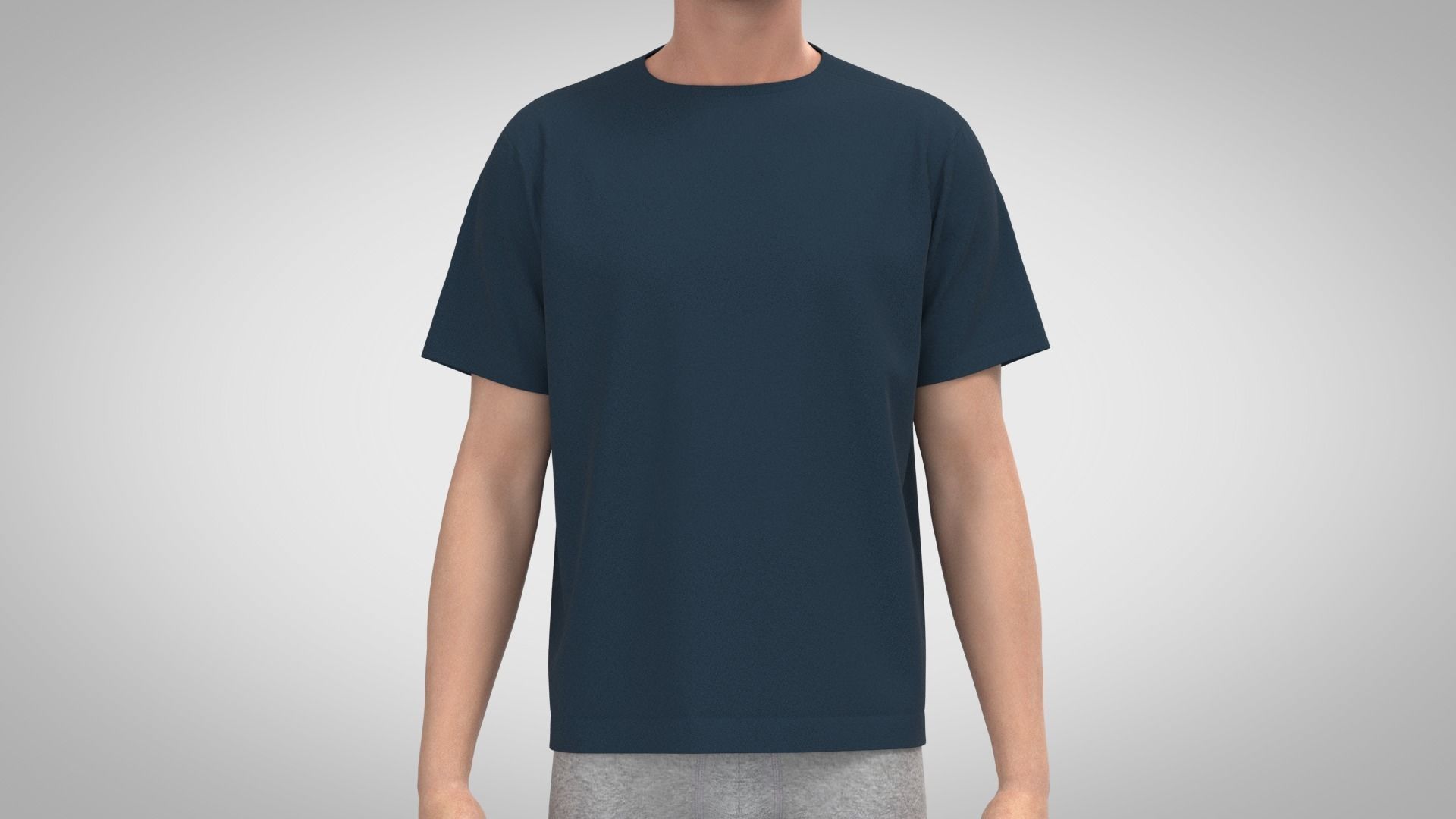 Sports Tee Shirt - Loose 3D model_2