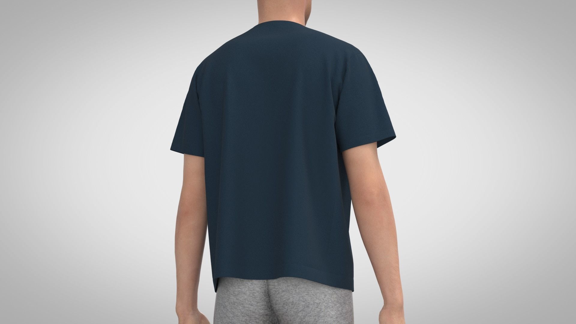 Sports Tee Shirt - Loose 3D model_7