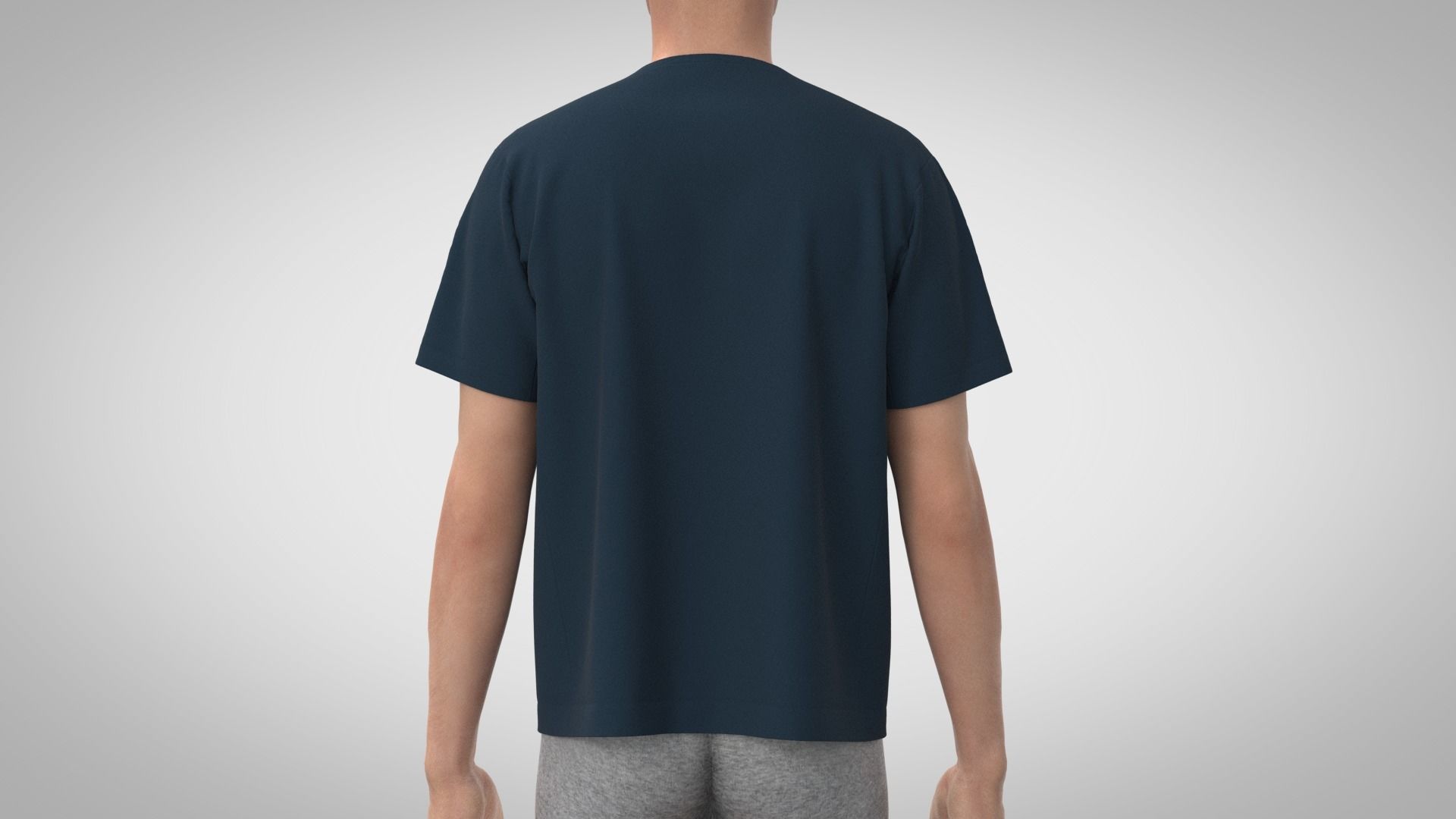 Sports Tee Shirt - Loose 3D model_3
