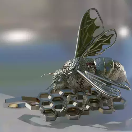 Bee pendant with honey comb