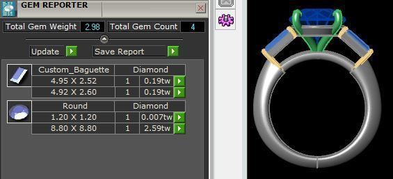 Diamond Wedding Set 3D print model_8