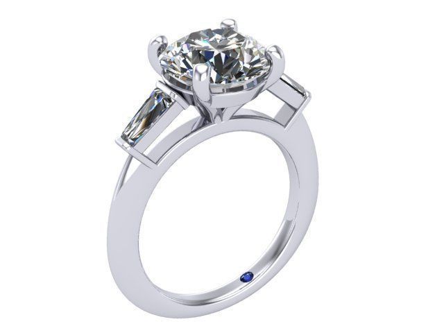 Diamond Wedding Set 3D print model_3