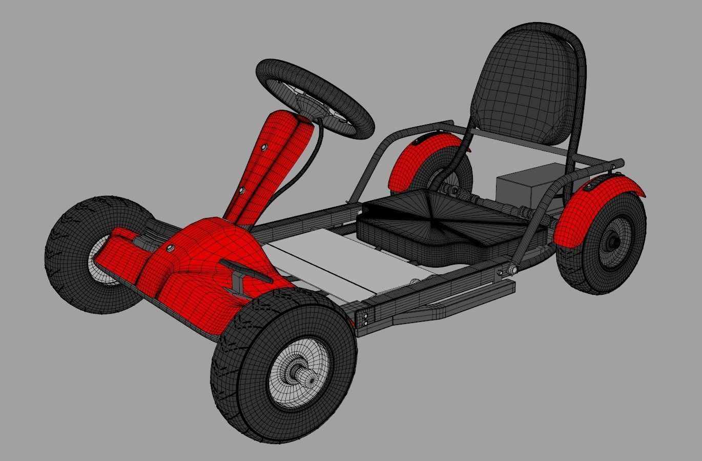 Electric Go Kart 3D model_11