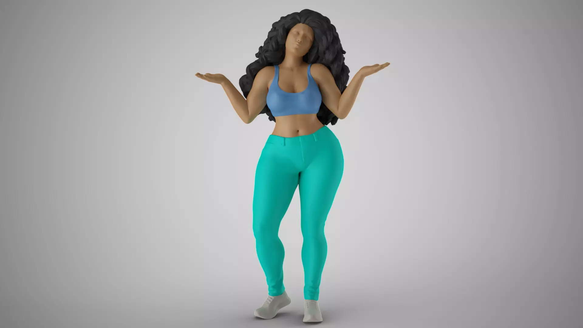 Unaware Woman 3D print model_0