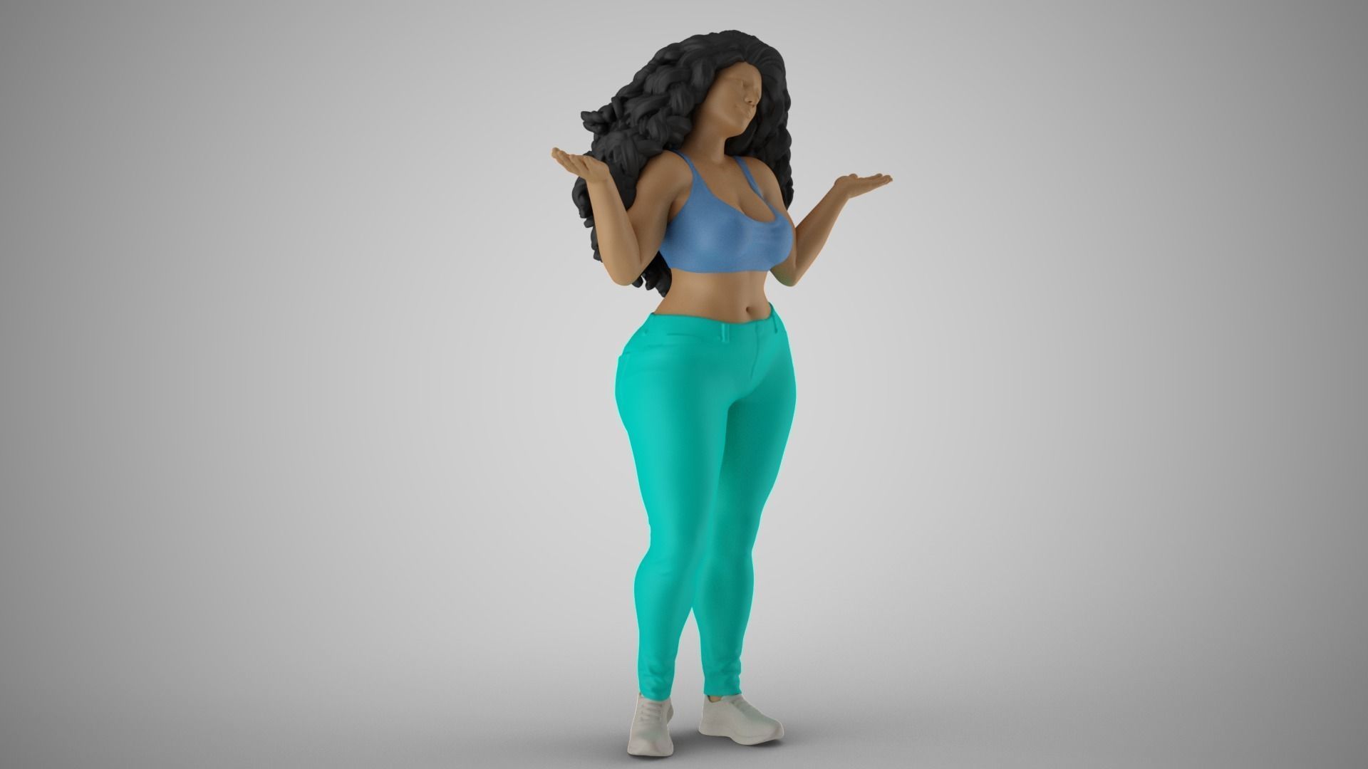 Unaware Woman 3D print model_4