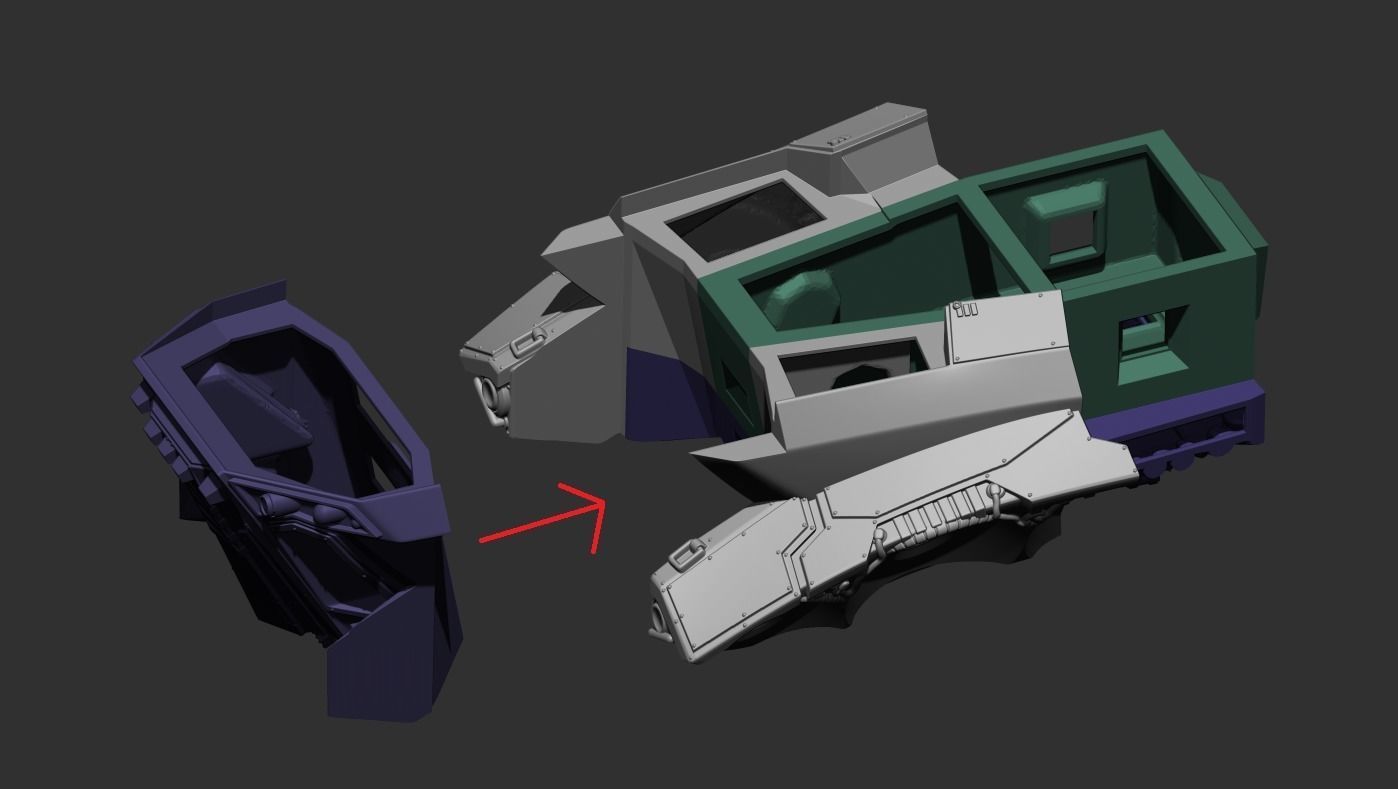 Tempest Legion - Clypeus Assault Transport 3D print model_8