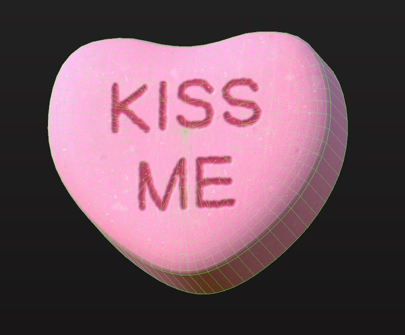 Candy Hearts Low-poly 3D model_8