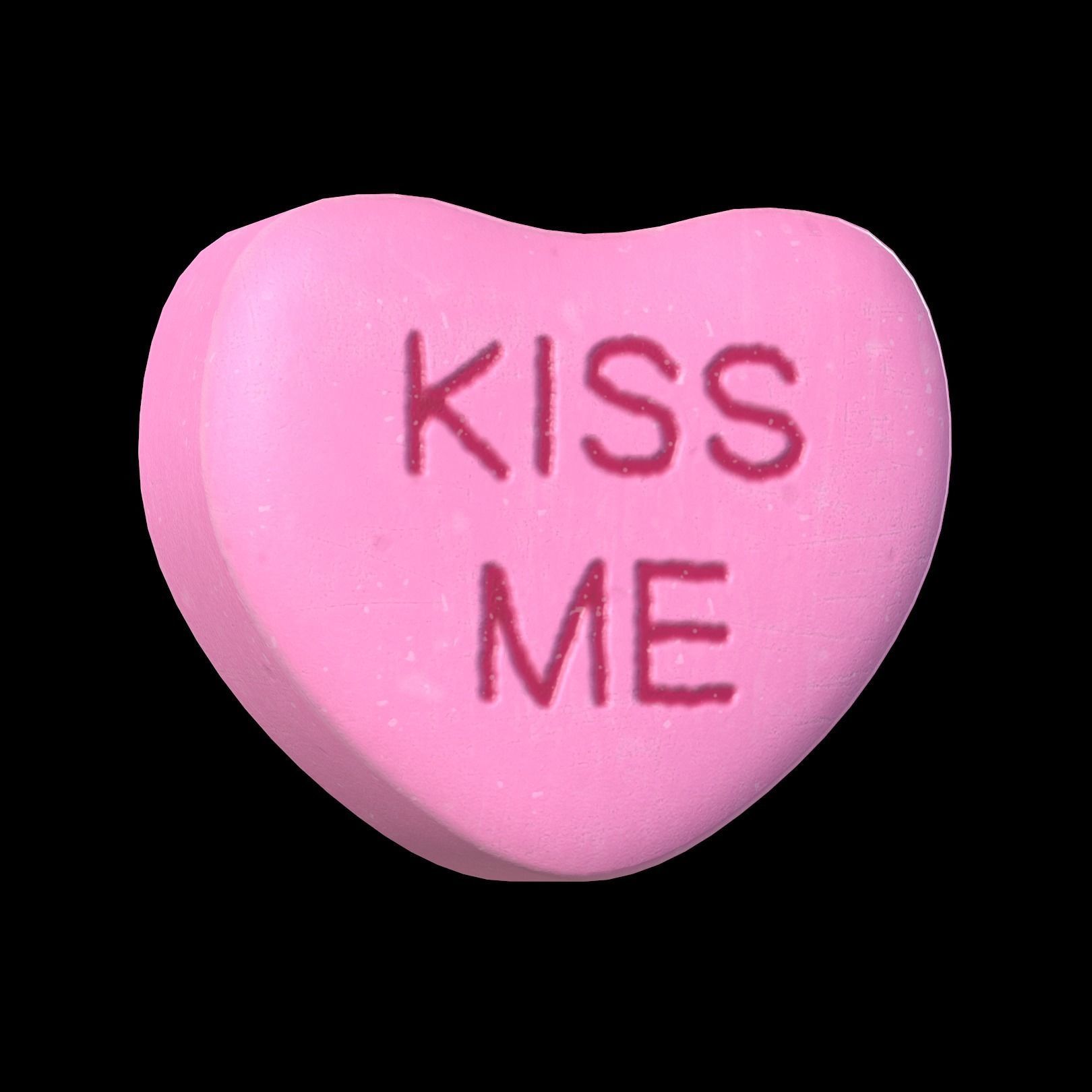 Candy Hearts Low-poly 3D model_2