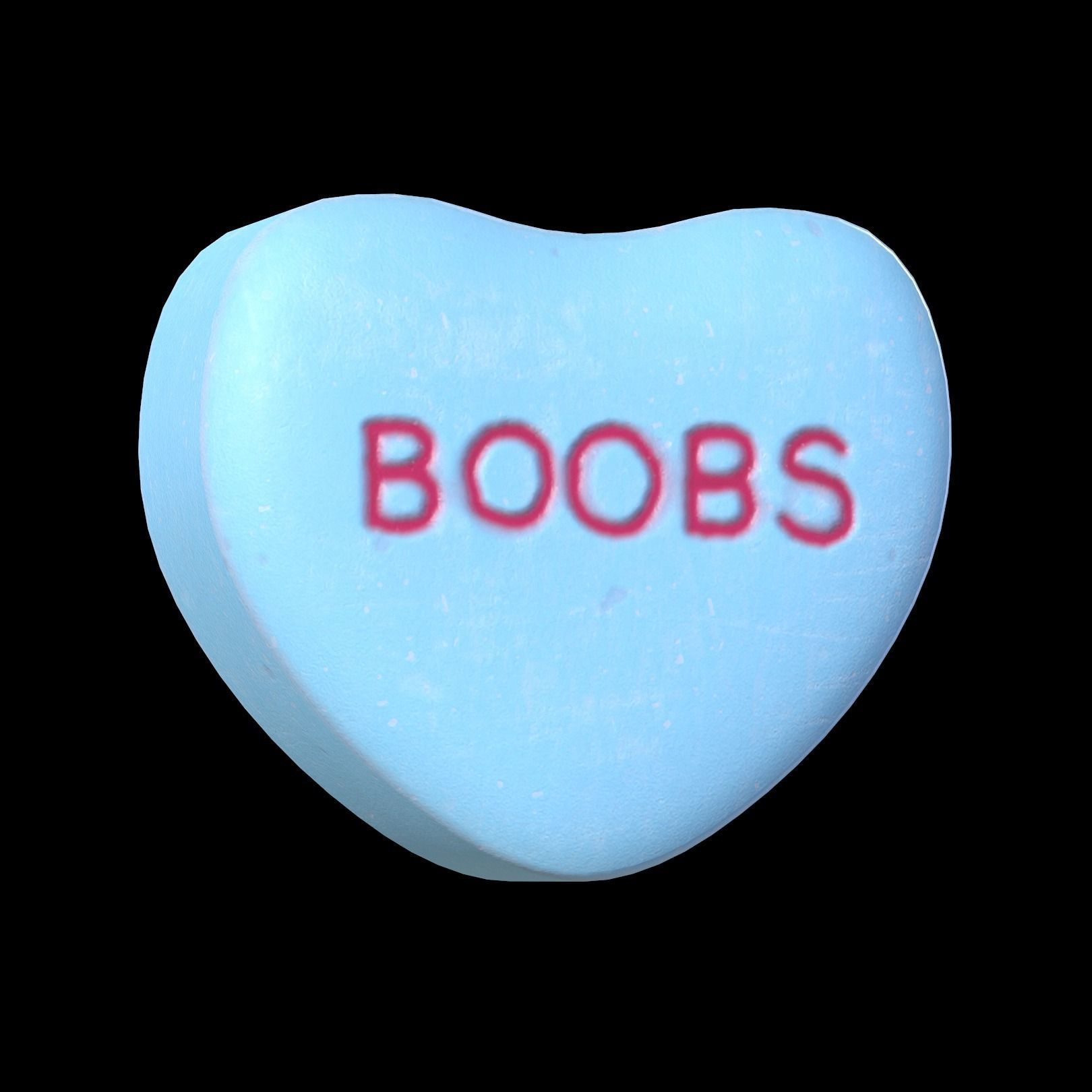 Candy Hearts Low-poly 3D model_6