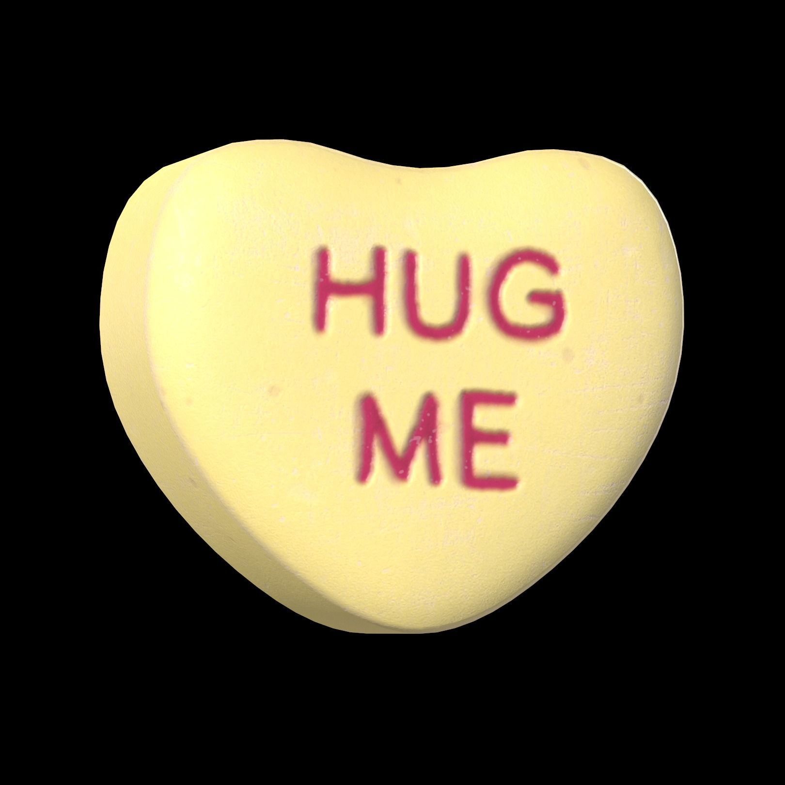 Candy Hearts Low-poly 3D model_3