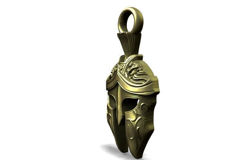 Spartan pendant 3D print model_2