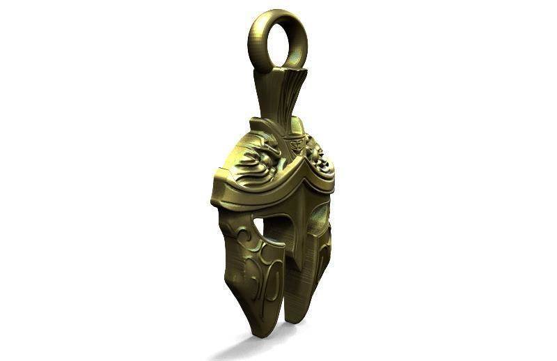 Spartan pendant 3D print model_1