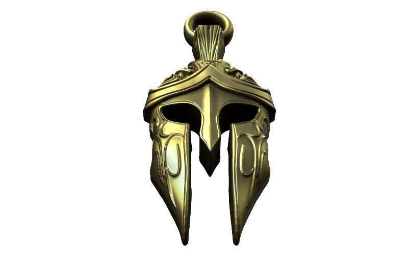 Spartan pendant 3D print model_3