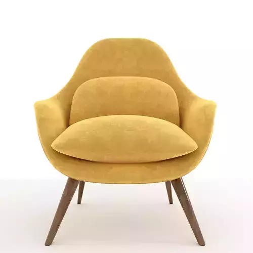 chair lounge with wooden legs