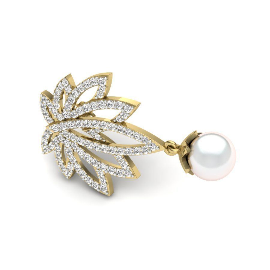 Classic Leaves Earring 3D print model_6