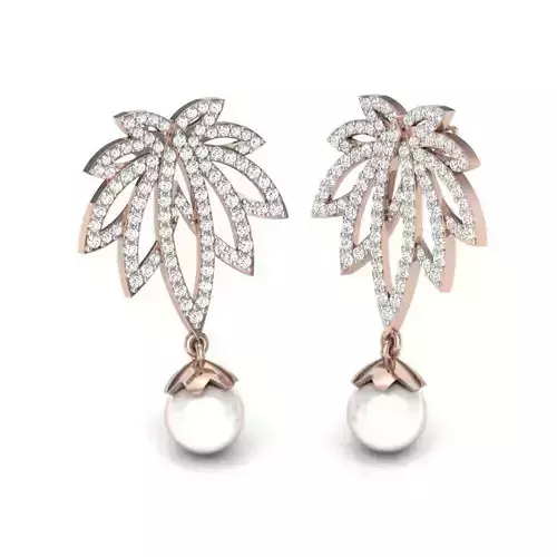 Classic Leaves Earring 3D print model