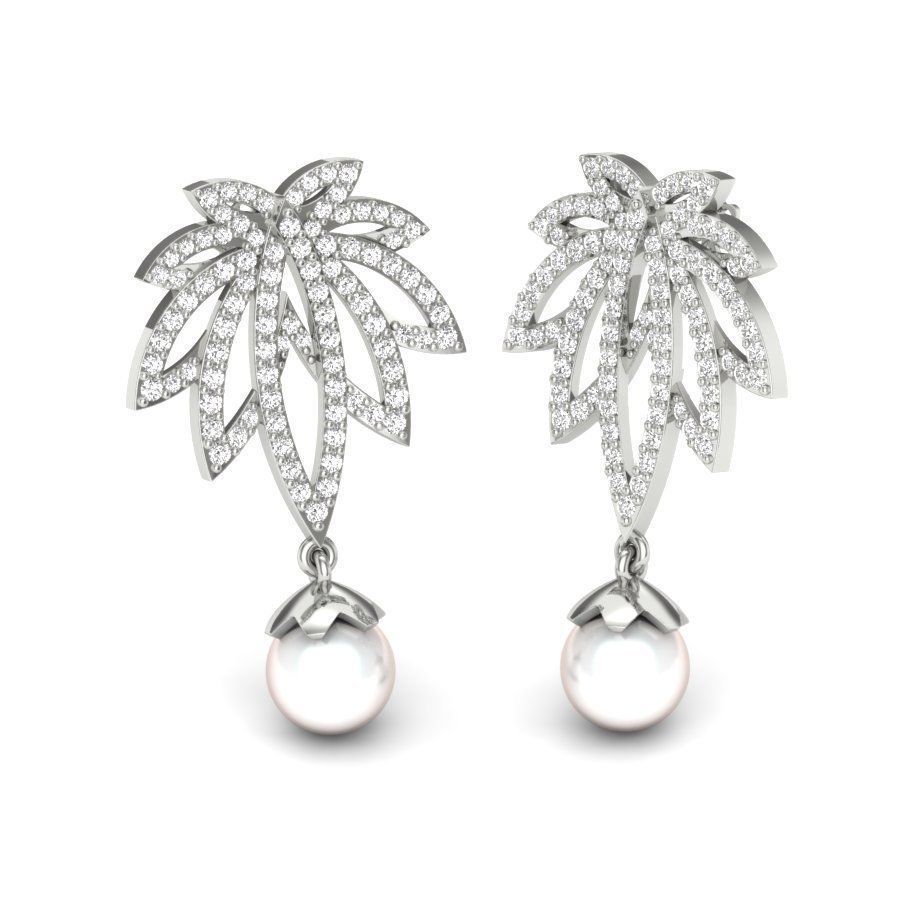 Classic Leaves Earring 3D print model_11