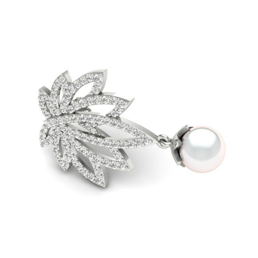 Classic Leaves Earring 3D print model_2