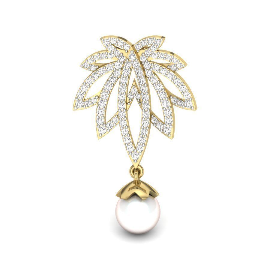 Classic Leaves Earring 3D print model_4