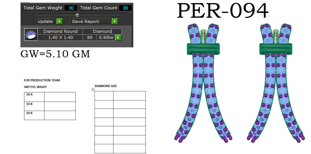 Earrings Necklace 3D print model_14