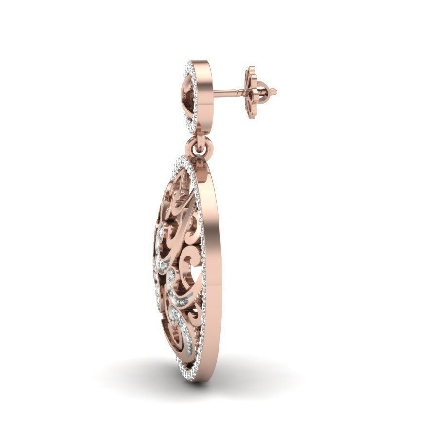 Bloom Scallop Earring 3D print model_8